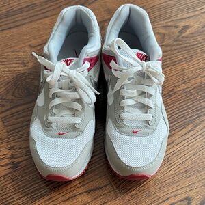 Nike Women's Gray, White, and Pink Sneakers